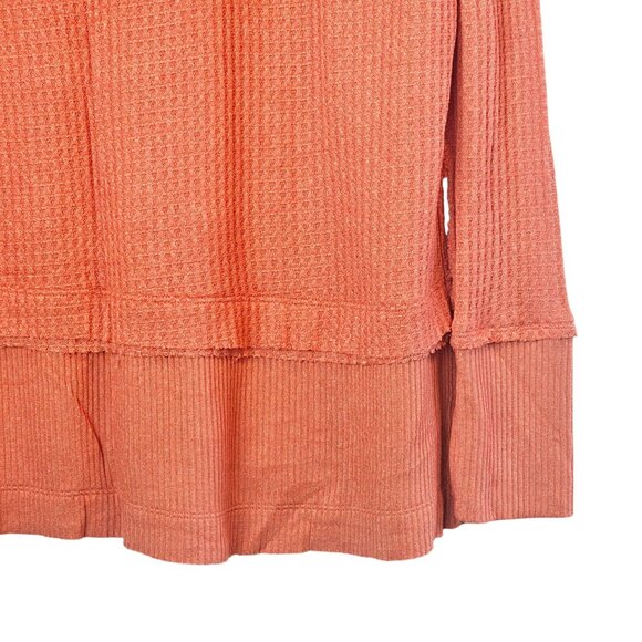 We the Free, Free People, North Shore Thermal Tunic Top, Coral, S - Picture 4 of 9